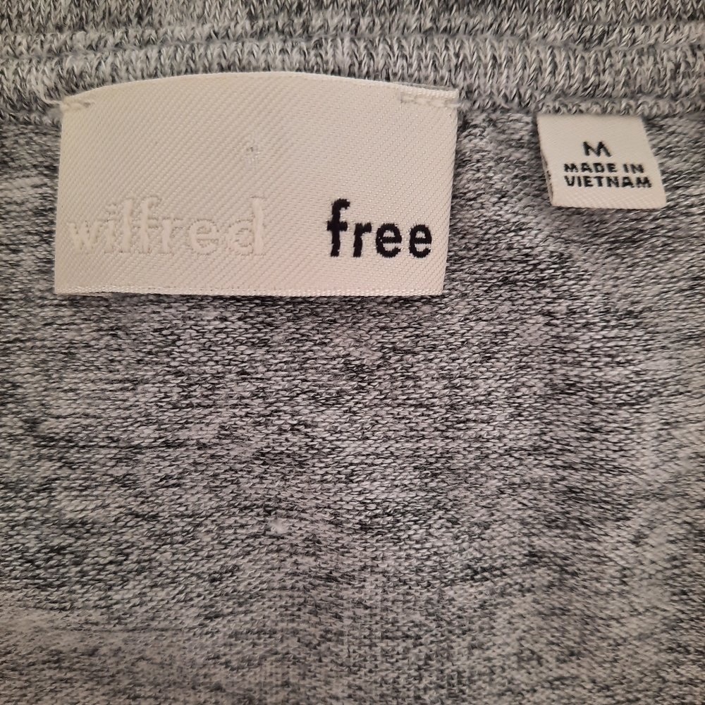 Aritzia Wilfred Free Knot Short Sleeve T-Shirt Size M Heather Gray - Picture 3 of 4